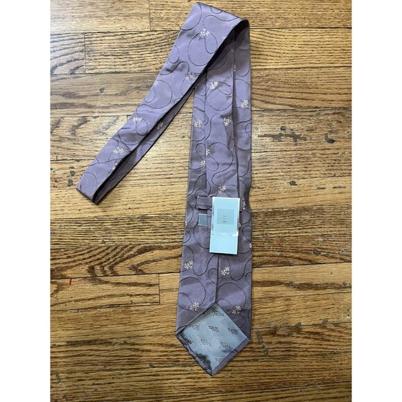 Allea Milano Men’s Tie 100% Silk Bright Colorful Necktie Handmade Italy Purple - Picture 4 of 12